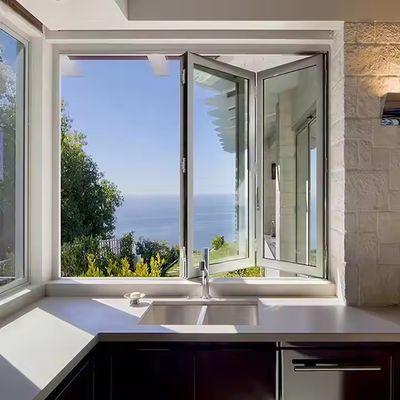 1.5mm Alüminyum Katlanabilir Pencereler Yatay Katlanabilir Desen ve Anodizasyon Çerçeve Dönüşümü ile Uzun Süren