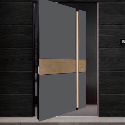 Özel Alüminyum Alaşım Pivot Giriş Kapısı Ağır Görevli Cam Döner Kapı