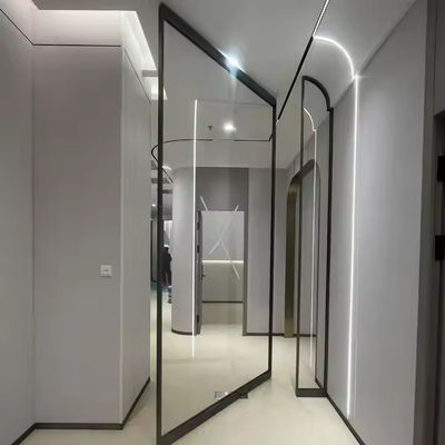 Modern Konut Tasarımı Alüminyum 304 Paslanmaz Çelik Donanım ve Alüminyum Profiliyle Ön Pivot Kapısı