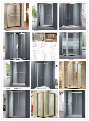 Banyo Tempered Glass Duş Kapı Duş Slim Frame Stili ile Bölme