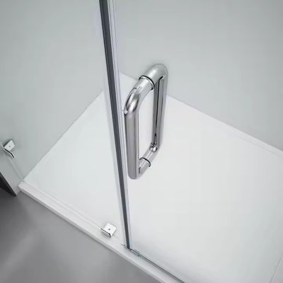 Su geçirmez ve yalıtımlı camlı paslanmaz çelik çerçevesinde kaydırılabilir duş kapısı