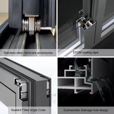 Ağır Hizmet Tipi Beyaz Çerçeveli Alüminyum Cam Katlanır Veranda Sürgülü Kapı