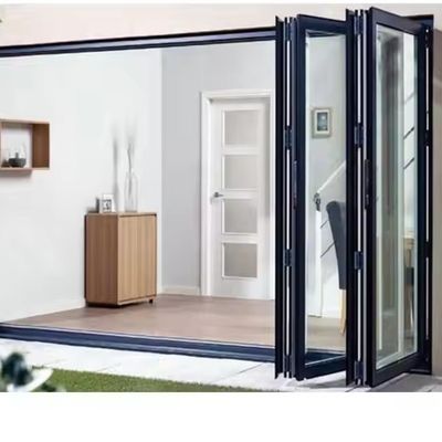 Alüminyum Ses ve Su Geçirmez Yalıtımlı Katlanır Kapı Cam Bölme Kapı