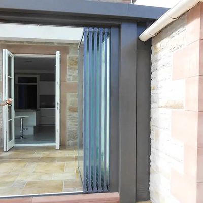 Çerçevesiz Bi Katlanmalı Çift Camlı Kapı Çekici Cam Patio Kapısı