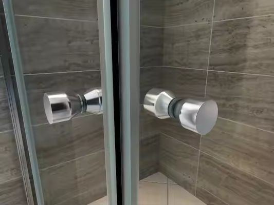 Alüminyum İç Mekan Banyo Kapısı Kasası Temperli Camlı Alüminyum Duşakabin
