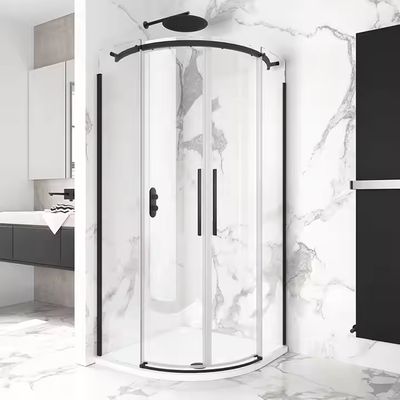 Banyo için Yan Sürgülü Cam Bölme Alüminyum Cam Paslanmaz Çelik Yürüme Duşakabin