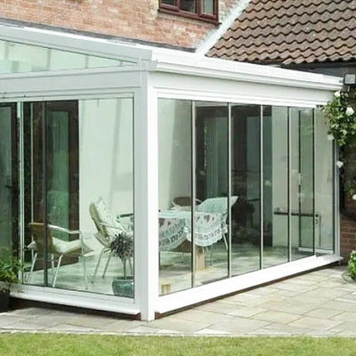 6063-T5 profilli malzeme ve 12mm kalın camlı özelleştirilebilir alüminyum katlanabilir kapı