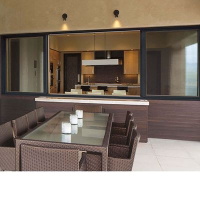 Alüminyum alaşımlı çerçeve ve 50 yıllık ömür boyu yalıtımlı camlı çift camlı kaydırma penceresi