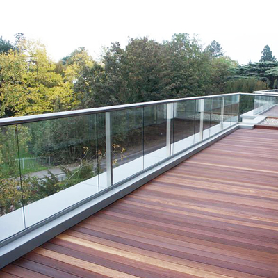 12 Alüminyum U-Kanal Profili ile Cam Balustrad Handrail Çit sistemi