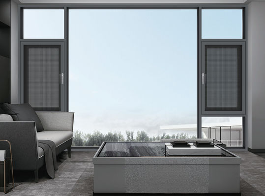 Enerji tasarrufu Alüminyum Salıncak Pencere Sıcak Cam Dış Kaplama Pencere