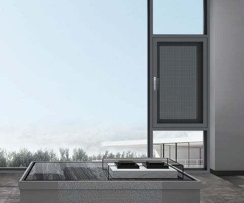 Çifte camlı içe açılan toz kaplı alüminyum pencereler