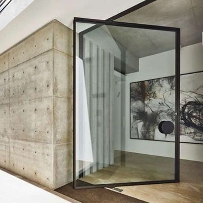 Özel Alüminyum Alaşım Pivot Giriş Kapısı Ağır Görevli Cam Döner Kapı