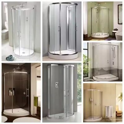 Alüminyum İç Mekan Banyo Kapısı Kasası Temperli Camlı Alüminyum Duşakabin