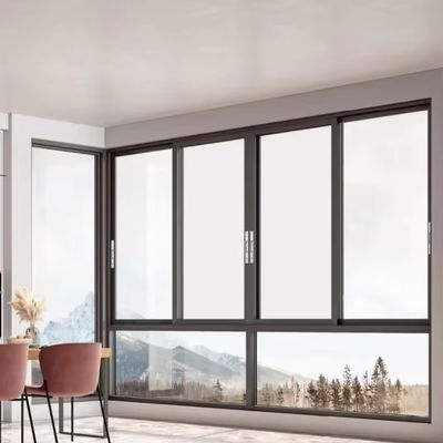 Tempered Glass Thermal Break Alüminyum Insect Net ile Kaydırıcı Fırtına Pencereleri
